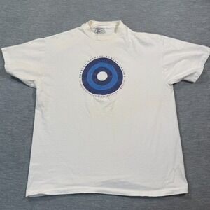 CFDA Shirt Men Large White Target Breast Cancer Graphic Short Sleeve USA Made